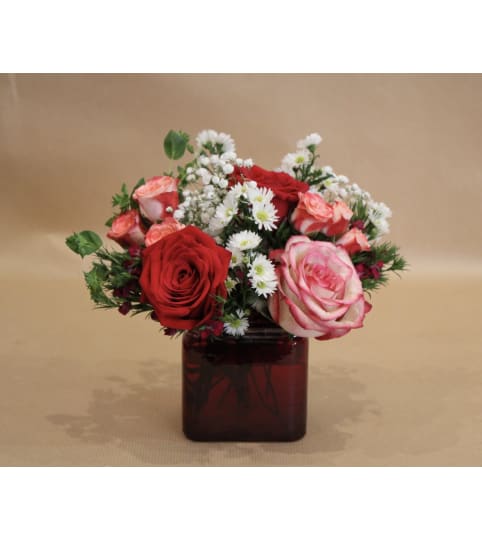 Cutie Cube. An arrangement by Hudson Valley Floral.