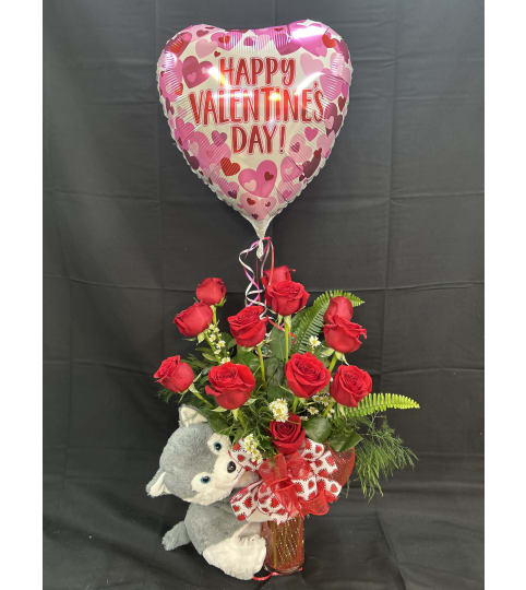 Romantic Rose Embrace. An arrangement by Flowers by Neil.