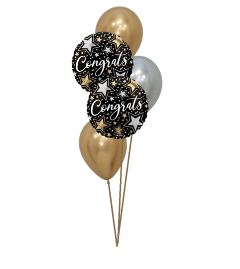 Congrats Stars classic Balloon Bouquet