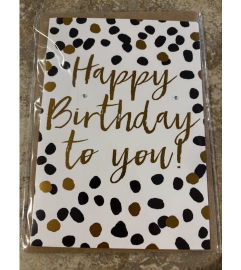 Happy Birthday Black and Gold and gems. An arrangement by Loyalist Flowers.