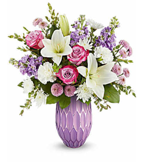 Lovely Pastels Bouquet. An arrangement by Flowers By Fiore.