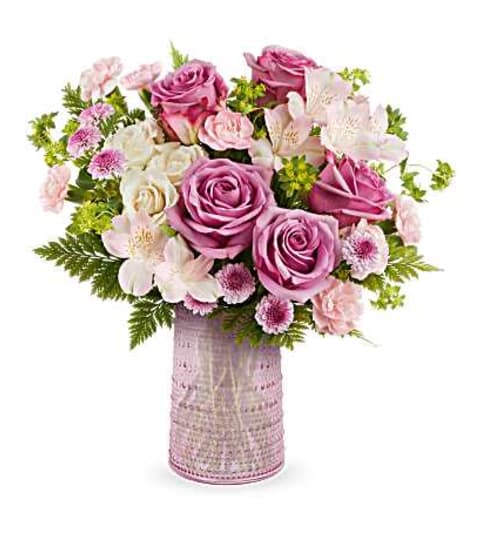 Blush Blossoms Bouquet. An arrangement by Flowers By Fiore.