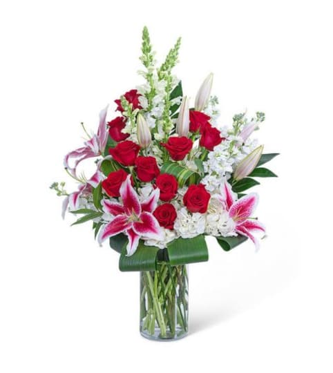 Fire and Ice. An arrangement by Flower Lane.