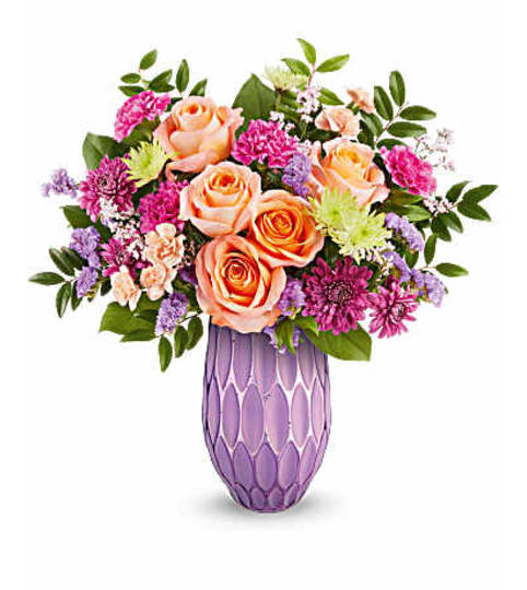 Peach Blossom Delight. An arrangement by Flore's Shop.