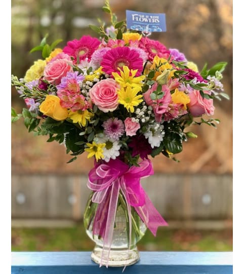 Dream in colors. An arrangement by Say It With Flowers.