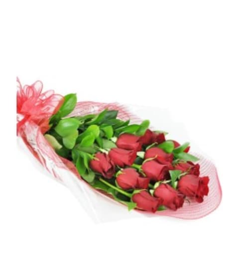 12 Perfect Red Roses. An arrangement by Loyalist Flowers.
