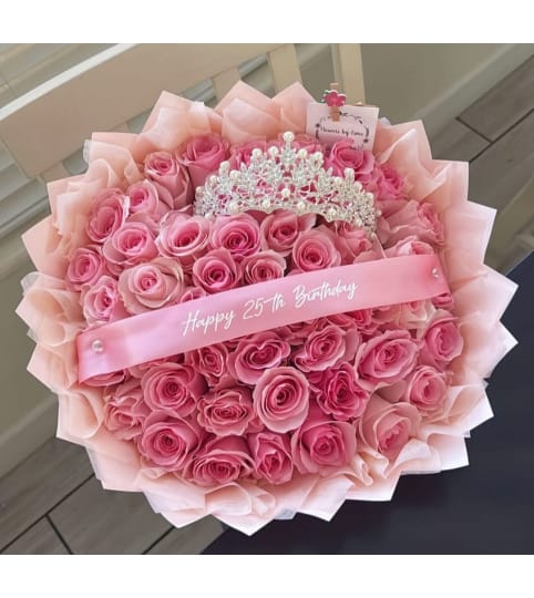 Crown of Pink Elegance. An arrangement by Vemongi Flowers.