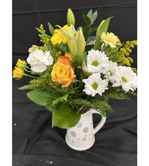 Golden Glow Garden. An arrangement by Flowers by Neil.