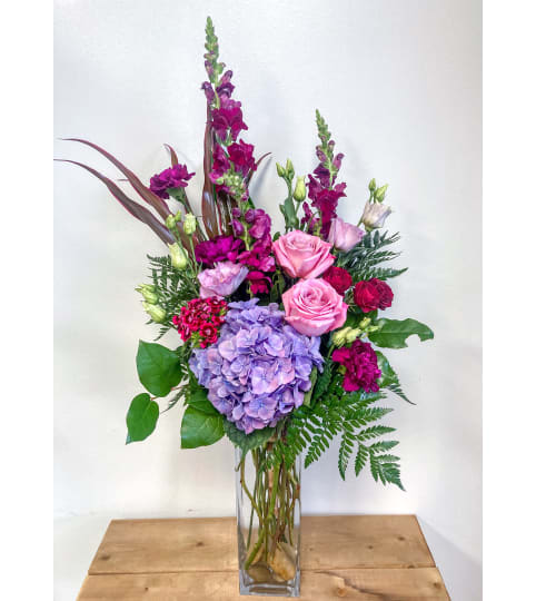 Lavender Heights. An arrangement by Mayfield Flowers.