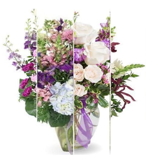 Purple Florist Choice. An arrangement by Hiram Flower Shop.