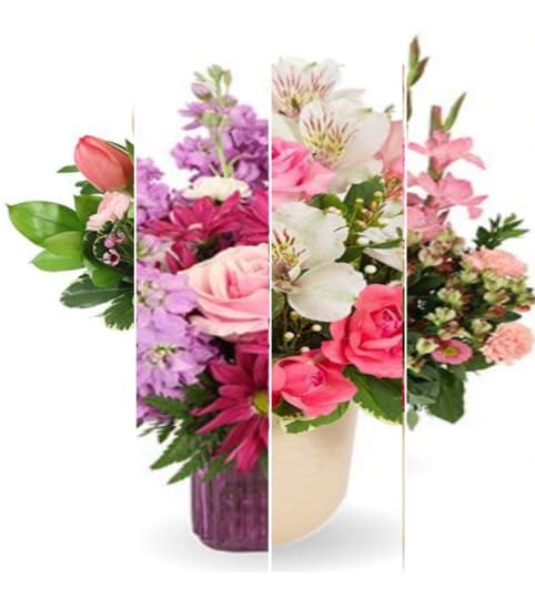 Pink Florist Choice. An arrangement by Hiram Flower Shop.