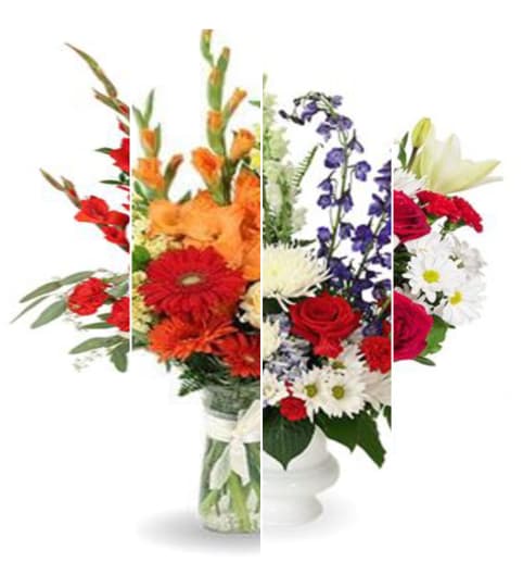 Red Florist Choice. An arrangement by Hiram Flower Shop.