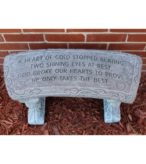 Stone Bench - Heart Of Gold. An arrangement by Tom Rodgers Flowers.