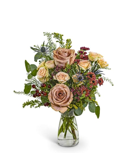 Chestnut Blush. An arrangement by The Flower Shop of Lake Charles.