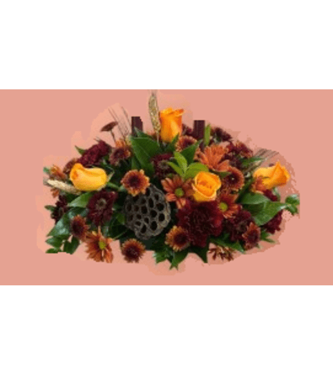 Autumn Blessings Tablecentre. An arrangement by Loyalist Flowers.