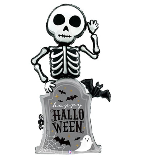 Special Delivery Skeleton Foil Balloon 67 Tall. An arrangement by Balloon Bouquets Plus.