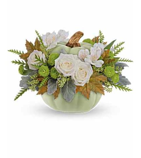 Teleflora's Serenity Sage Bouquet. An arrangement by Love Floral.