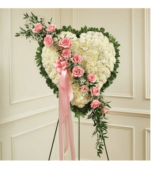 Always in My Heart Floral Heart. An arrangement by Flowers by Peter.