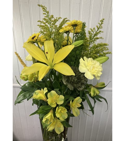 Lemon Meadow Bliss. An arrangement by The Flower Box Florist.