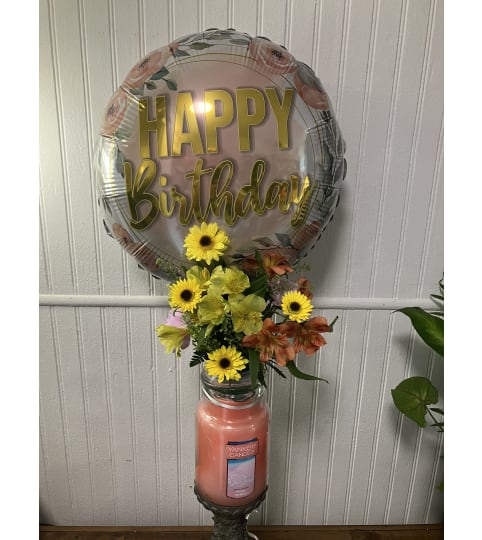 Birthday Candle Combo. An arrangement by The Flower Box Florist.