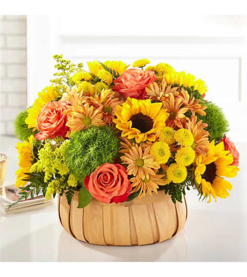 Harvest Sunflower Basket by FTD by Kelly Ann's. An arrangement by Kelly Ann's Floral.