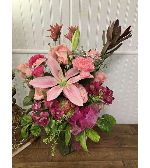 Sweetheart's Blush. An arrangement by The Flower Box Florist.