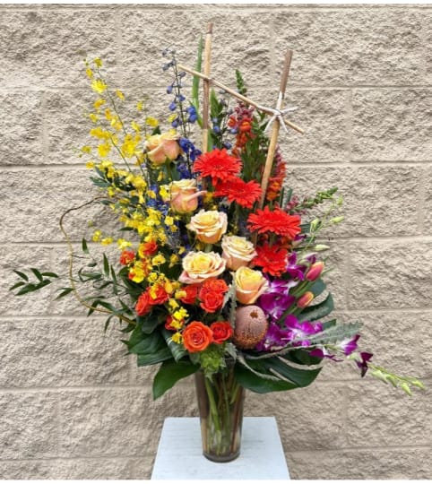 Mai Tai. An arrangement by Shell Beach Floral Design.