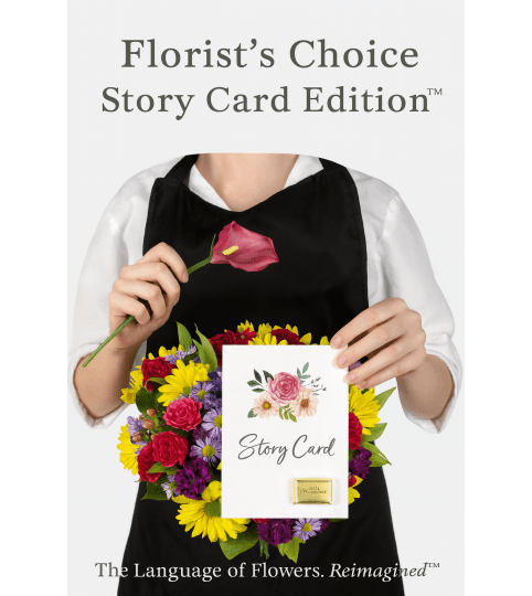 Florist’s Choice — Story Card Edition™. An arrangement by Lori's Hearts and Flowers.