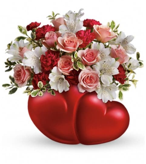 Teleflora's Twin Hearts Bouquet