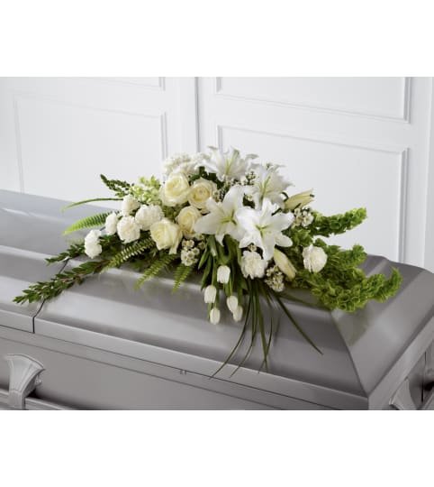 The FTD® Resurrection™ Casket Spray. An arrangement by Mt. Scott Flowers.