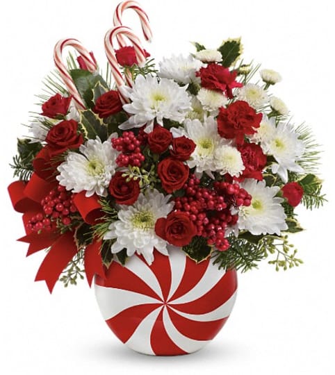 Teleflora's Peppermint Swirl Bouquet