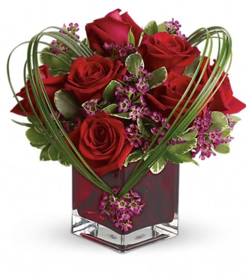 Teleflora's Sweet Thoughts Bouquet with Red Roses. An arrangement by Flower Trends Florists.