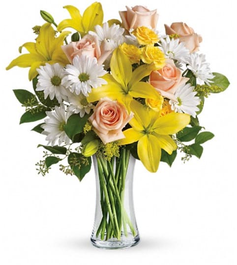 Teleflora's Daisies and Sunbeams. An arrangement by Flowers and Pine World.