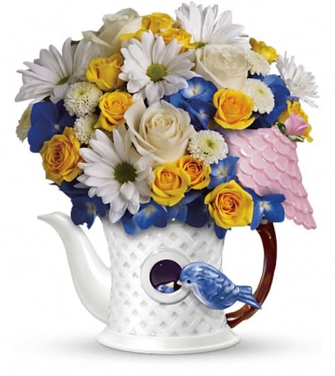 Teleflora's Peek-a-Bird Bouquet Floral Arrangement