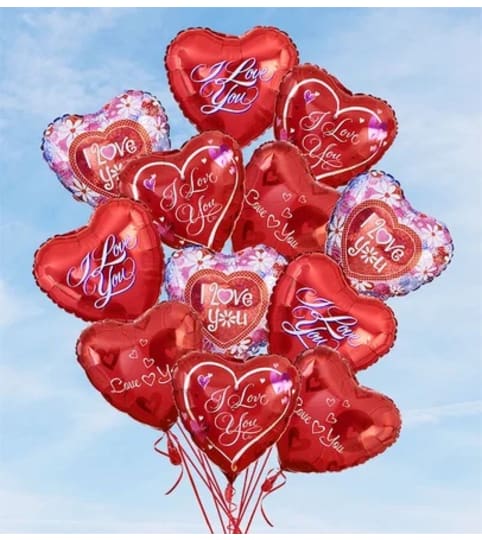 Air-Rangement® - Love and Romance Mylar Balloons. An arrangement by Susana's Flowers.