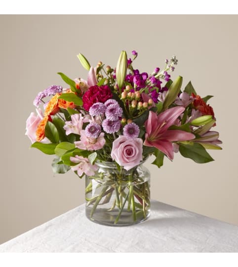 Candy Hearts Bouquet 2021. An arrangement by Country Cousins Flower Shop.