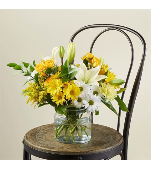 Lemonade Bouquet. An arrangement by Shalimar Flower Shop.