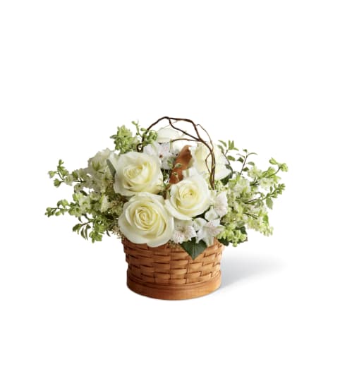 The FTD® Peaceful Garden™ Basket. An arrangement by Mt. Scott Flowers.