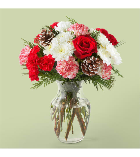 Candy Cane Lane Bouquet. An arrangement by Pierson's Flower Shop and Greenhouses.