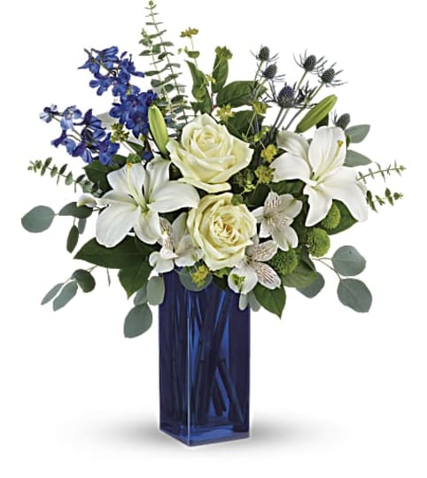 Teleflora's Calming Cobalt Bouquet