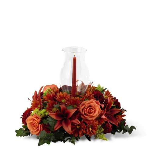 The FTD® Heart of the Harvest™ Centerpiece. An arrangement by Country Cousins Flower Shop.