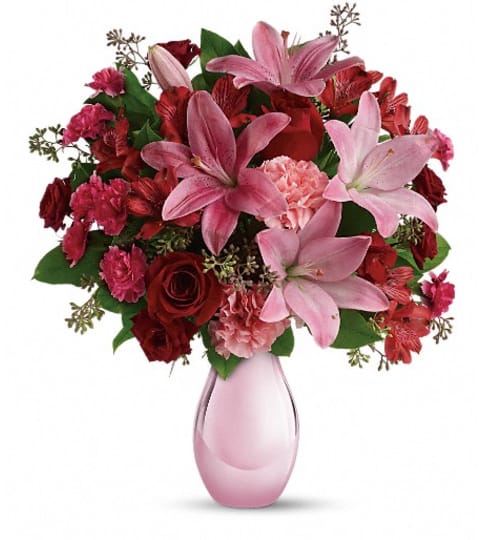 Teleflora's Roses and Pearls Bouquet. An arrangement by Pompano Beach Floral.
