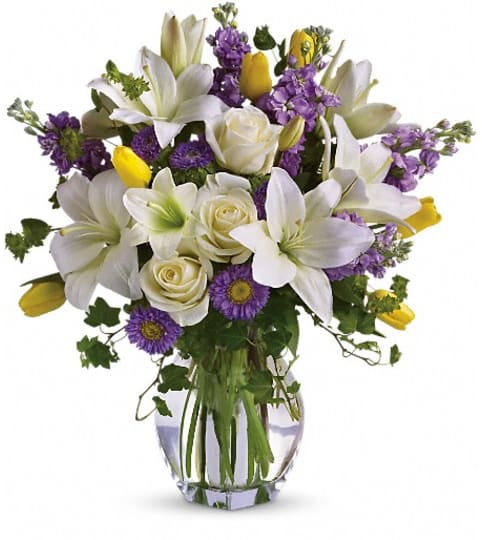 Spring Waltz. An arrangement by Burlington Florist.