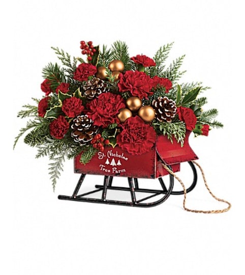 Teleflora's Vintage Sleigh Bouquet