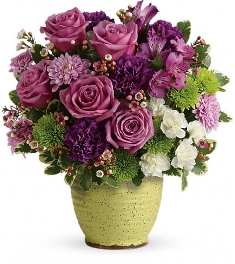 Teleflora's Spring Speckle Bouquet Floral Arrangement