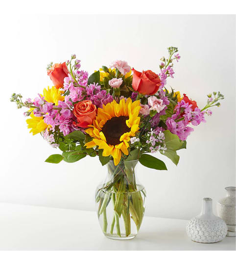 The Yellow Brick Road Bouquet. An arrangement by Country Cousins Flower Shop.