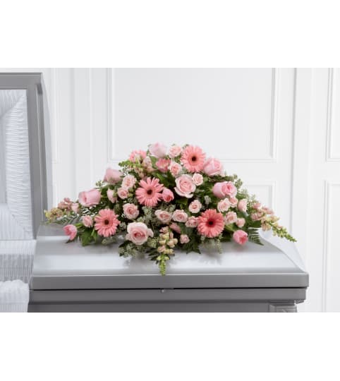 The FTD® Sweet Farewell™ Casket Spray. An arrangement by Mt. Scott Flowers.