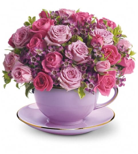 Teleflora's Cup of Roses Bouquet. An arrangement by Fabulous Flowers.