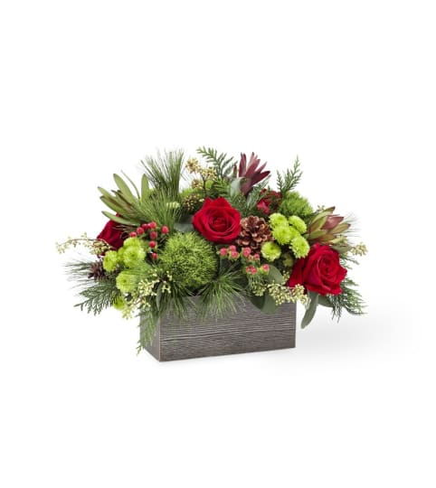The FTD® Christmas Cabin™ Bouquet Floral Arrangement