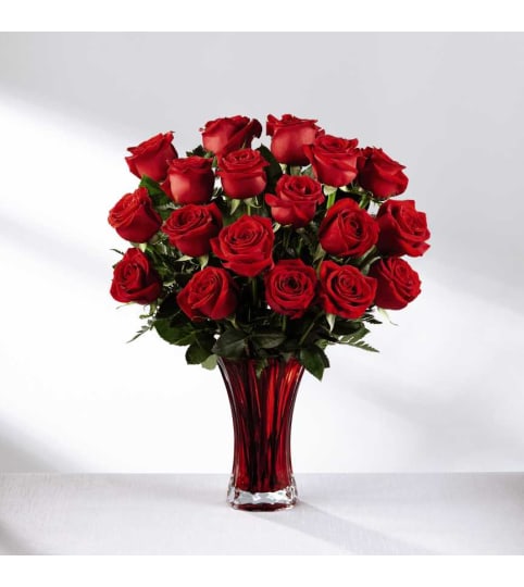 The FTD® In Love with Red Roses™ Bouquet 2017. An arrangement by Country Cousins Flower Shop.